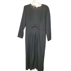 Vintage St. Simon New! Black Fancy Long Dress 8